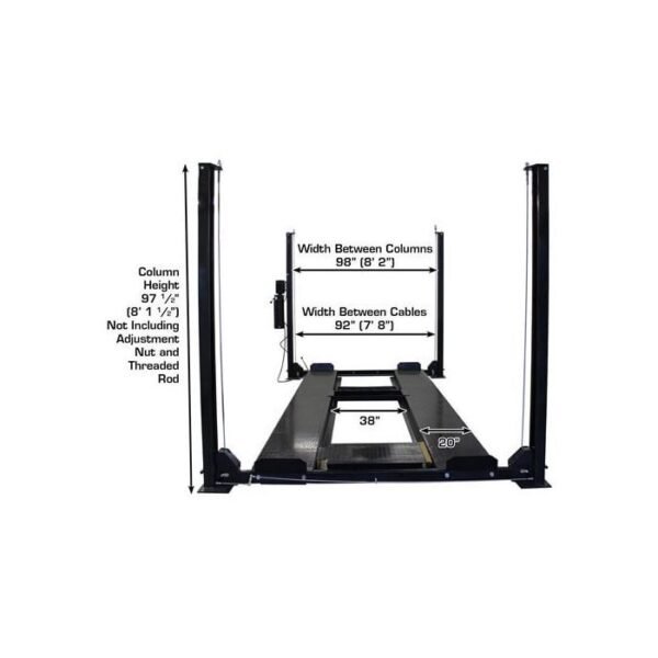 Atlas Apex 8 ALI Certified Four Post Lift + RJ35 Sliding Jacks Combo - Image 9