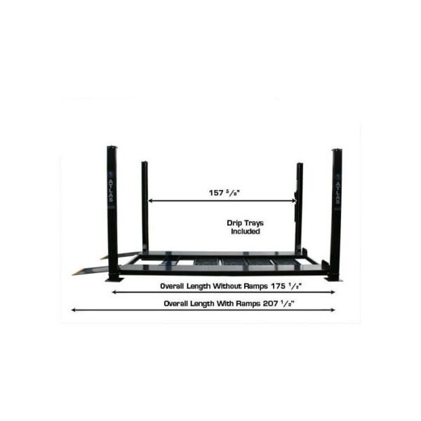 Atlas Garage Pro 8000EXT Four Post Lift + RJ35 Sliding Jacks Combo - Image 6